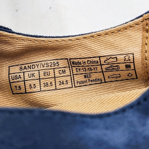 Vionic Lace Up Espadrille Flats Coast Sandy Suede Orthotic In Blue Size 7.5 - Picture 12 of 16